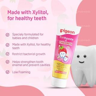 Pigeon Children Strawberry Flavour Toothpaste 45Gm